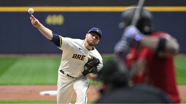 Milwaukee Brewers pitcher Corbin Burnes